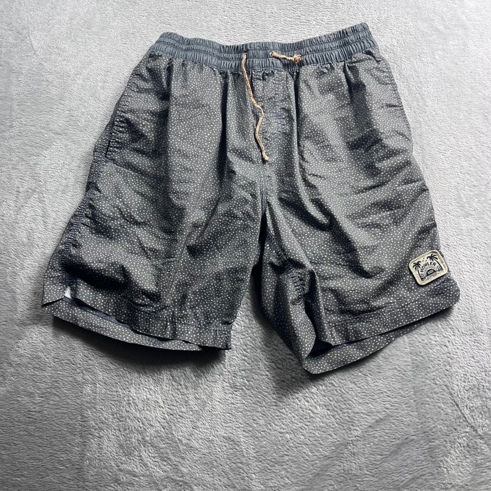 Howler Brothers Horizon Hybrid Shorts Mens 33 Grey Micro Dot Rain Pattern 7‎ in